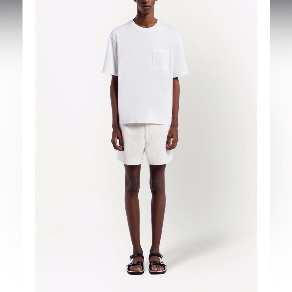 PRADA WHITE ELEVATED POCKET TEE - Picture 5 of 11